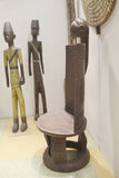 Chair on display at the Harlem Fine Arts Show in NYC: Authentic Wooden Mozambique Chair from Tanzania Made in 1960