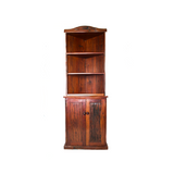 Antique 'Corner Bookcase' Hand Made Red Jarrah Wood Bookcase from Zimbabwe