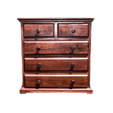 Antique Hand Made Red Jarrah Wood Dresser from Zimbabwe