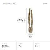 Mask dimensions: 3 ft 10 in (46 in) tall, 7 in wide, 5 in deep