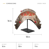Dogon Mask dimensions: 16 in tall, 18 in wide, 11 in deep