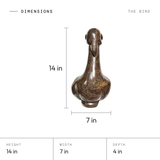 The Bird dimensions: 14 in tall, 7 in wide, 4 in deep