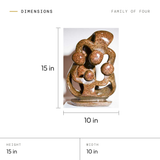 Family of Four dimensions: 15 in tall, 10 in wide