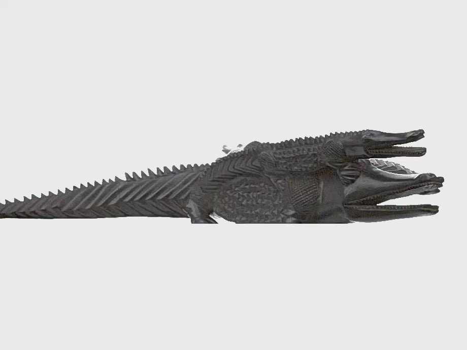 Crocodile turning on a stand, video