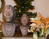 Two variations of 'Clay Head' displayed together