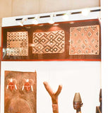 On display at the Harlem Fine Arts Show in NYC: Authentic Hand Made 'Kuba Kloth Panels' Decor from Zaire Made in 1970