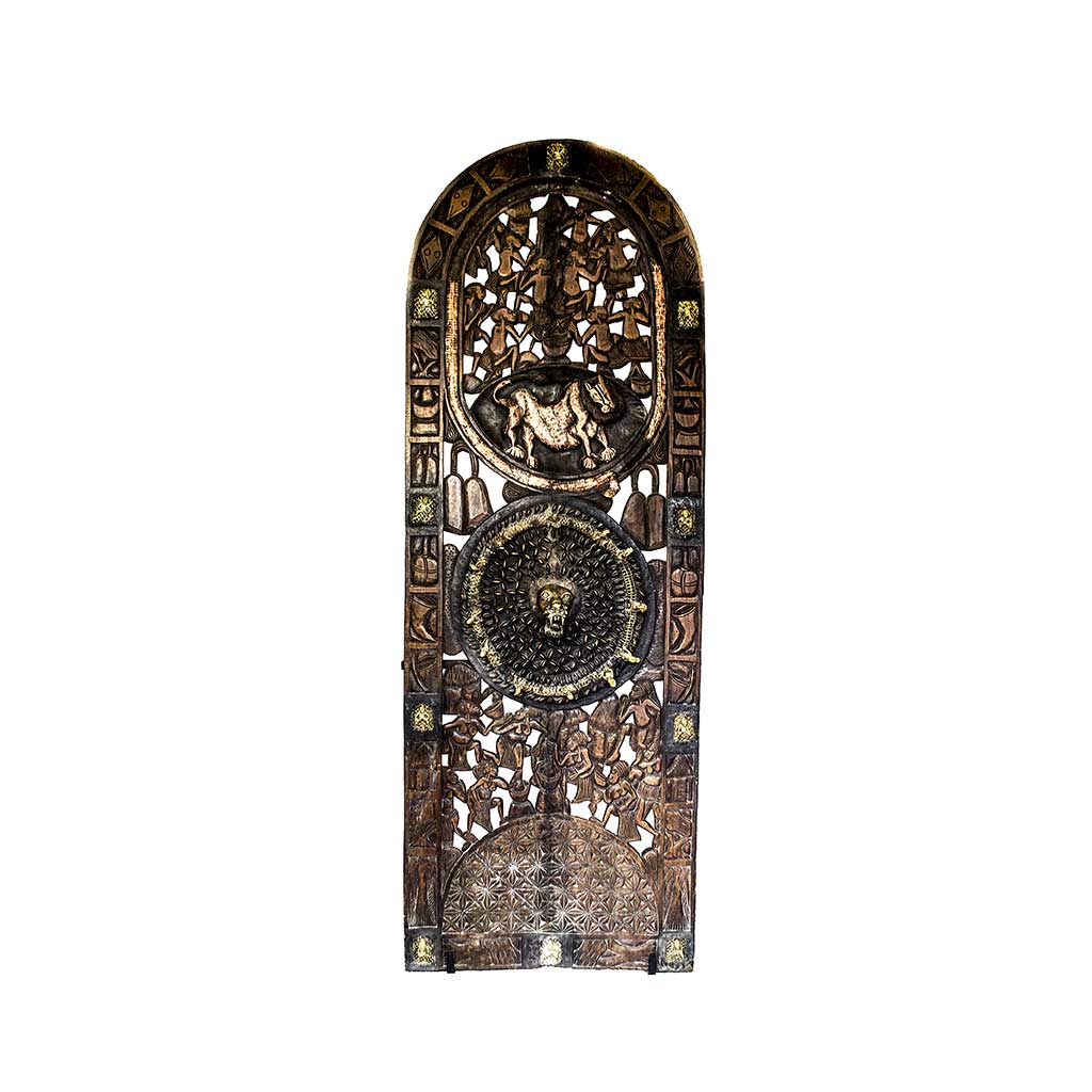Authentic Wooden Carved Door from Cameroon Made in 1960