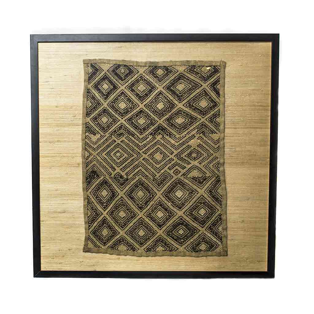 Authentic Hand Made 'Kuba Kloth' Decor from Zaire Made in 1970