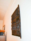 Authentic Ebony Wood Carved Door from Mali Made in 1990