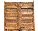 Top Half of Door:  Authentic Wooden Carved Door from Morocco Made in 1952