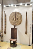 On left side, On Display at the Harlem Fine Arts Show in NYC: Authentic 'Mossi Tribe Mask' from Burkina Faso Made in 1958