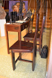 Profile view, on display at the Harlem Fine Arts Show in NYC:  Antique Hand Made Red Jarrah Wood Desk from Zimbabwe