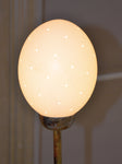 Close up of bulb: Authentic Hand Made Ostrich Egg Table Lamp from South Africa