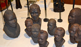 On display at the Harlem Fine Arts Show in NYC: Hand Carved Clay Head by Kenyan Artist Ben Apollo 