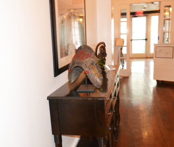 On display at the Harbor View Hotel in Martha's Vineyard: Authentic 'Dogon Mask' from Mali Made in 1948