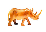 Size large: Authentic Vintage Hand Carved Teak Wood 'Rhino' Figurine from Kenya