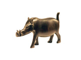 Size small: Authentic Vintage Hand Carved Black Wood 'Wild Hog' Figurine from Kenya