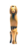 Lion, Front view: Authentic Vintage Hand Carved & Hand Painted Teak Wood 'Animal Party' Figurine from Kenya