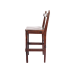 Profile View: Antique Hand Made Red Jarrah Wood Bar Stool from Zimbabwe