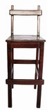 Front view: Antique Hand Made Red Jarrah Wood Bar Stool from Zimbabwe