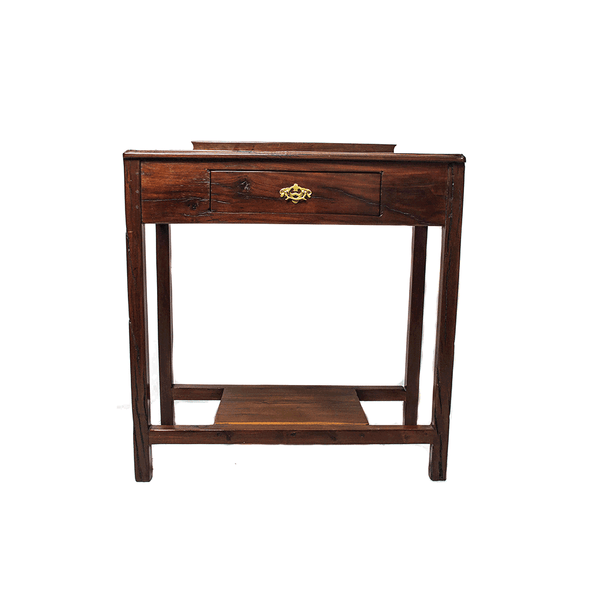 Front view:  Antique Hand Made Red Jarrah Wood Desk from Zimbabwe
