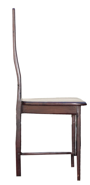 Profile view: Antique Hand Made Red Jarrah Wood Chair from Zimbabwe