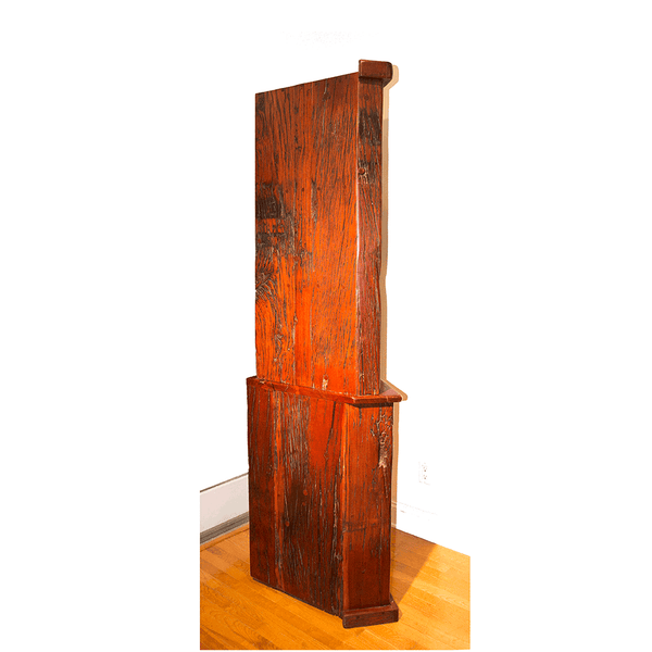 Alternate view: Antique 'Corner Bookcase' Hand Made Red Jarrah Wood Bookcase from Zimbabwe