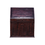 Front view: Antique Hand Made Red Jarrah Wood 'Convertible Desk' from Zimbabwe