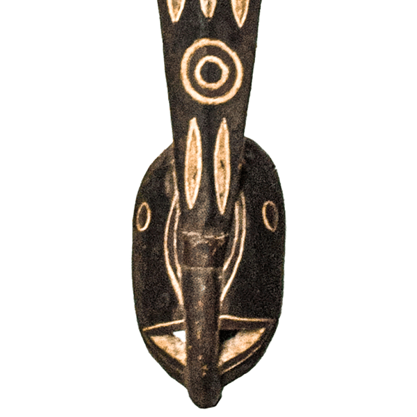 Close up: Authentic 'Mossi Tribe Mask' from Burkina Faso Made in 1958