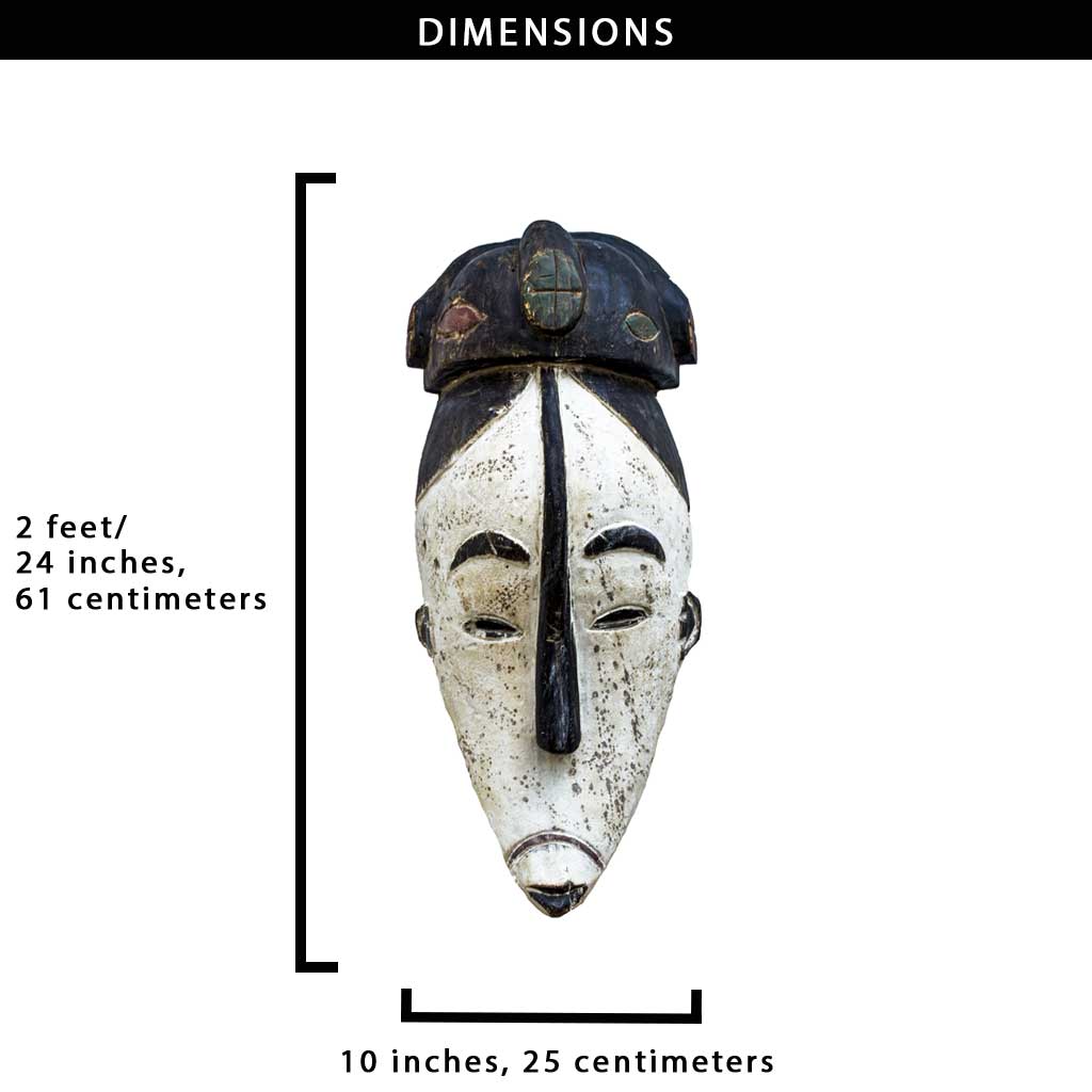 One Of A Kind African Fine Art Authentic Fang Mask From Cameroon Made In 1988 Yorkss Shona