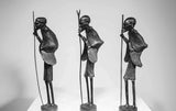 One of a kind African Fine Art: Masaai Ebony Wood Carving 'Masaai Old Man' from Kenya Made in 1988 by Artist Nelson