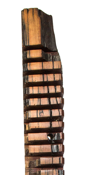 Close up:  Antique Hand Made Red Jarrah Wood 'CD Rack' from Zimbabwe