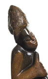 Close up: Hand Carved Stone Sculpture 'Fresh Woman' by Zimbabwean Artist John Type Made in 1990