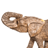 One of a kind African fine art: Authentic Hand Carved Wooden 'Elephant' Sculpture from Kenya Made in 1988