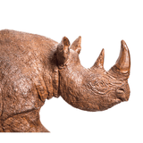 One of a kind African fine art: Authentic Hand Carved Wooden 'Rhino' Sculpture from Kenya Made in 1988