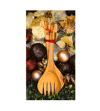 Elephant: Authentic Vintage Hand Carved Teak Wood 'Fork and Spoon' from Kenya